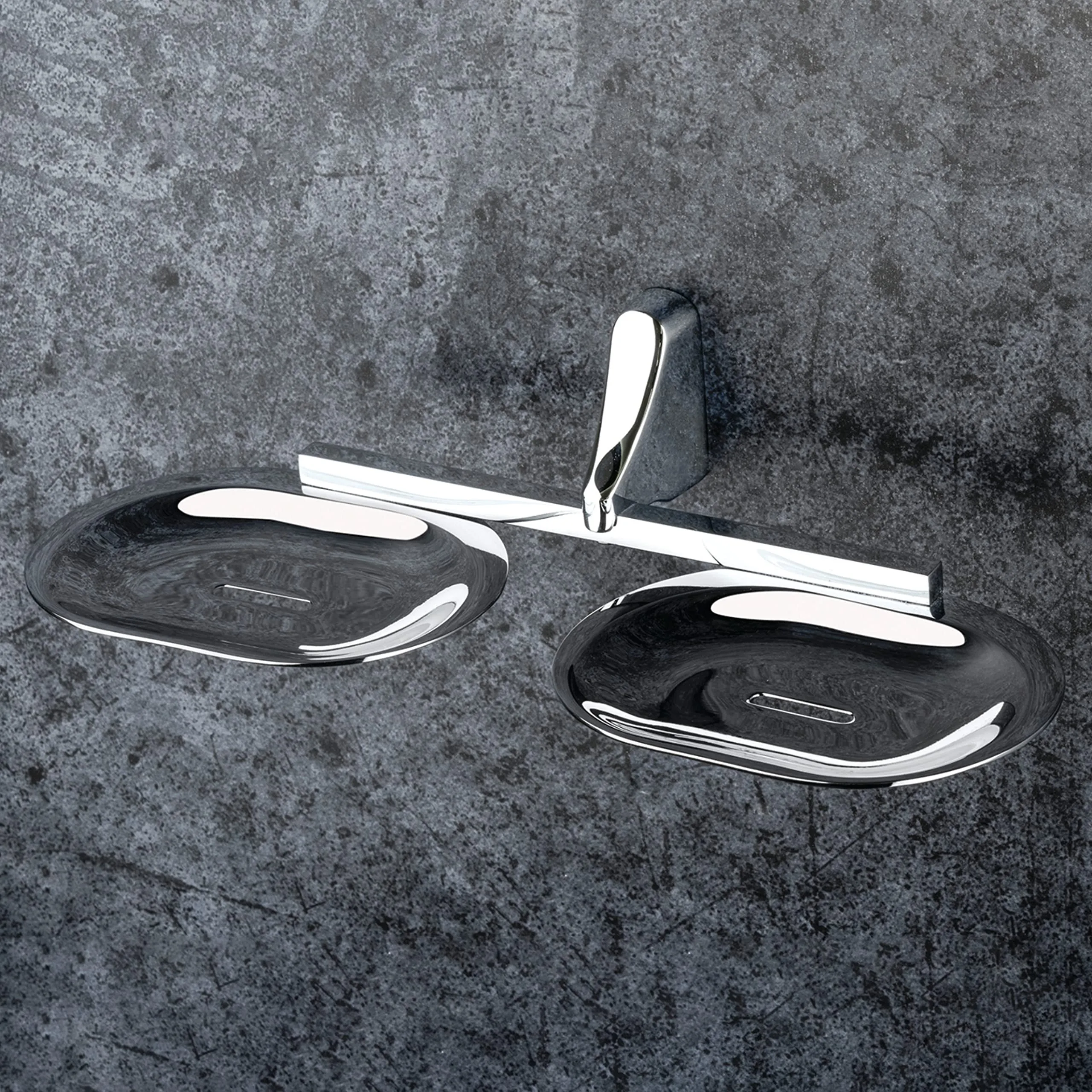 Plantex Rich Brass Bathroom Accessories - Unique Soap Holder for Bathroom/Wall Mounted Soap Holder/Soap Stand/Soap Case/Soap Dish(Chrome)