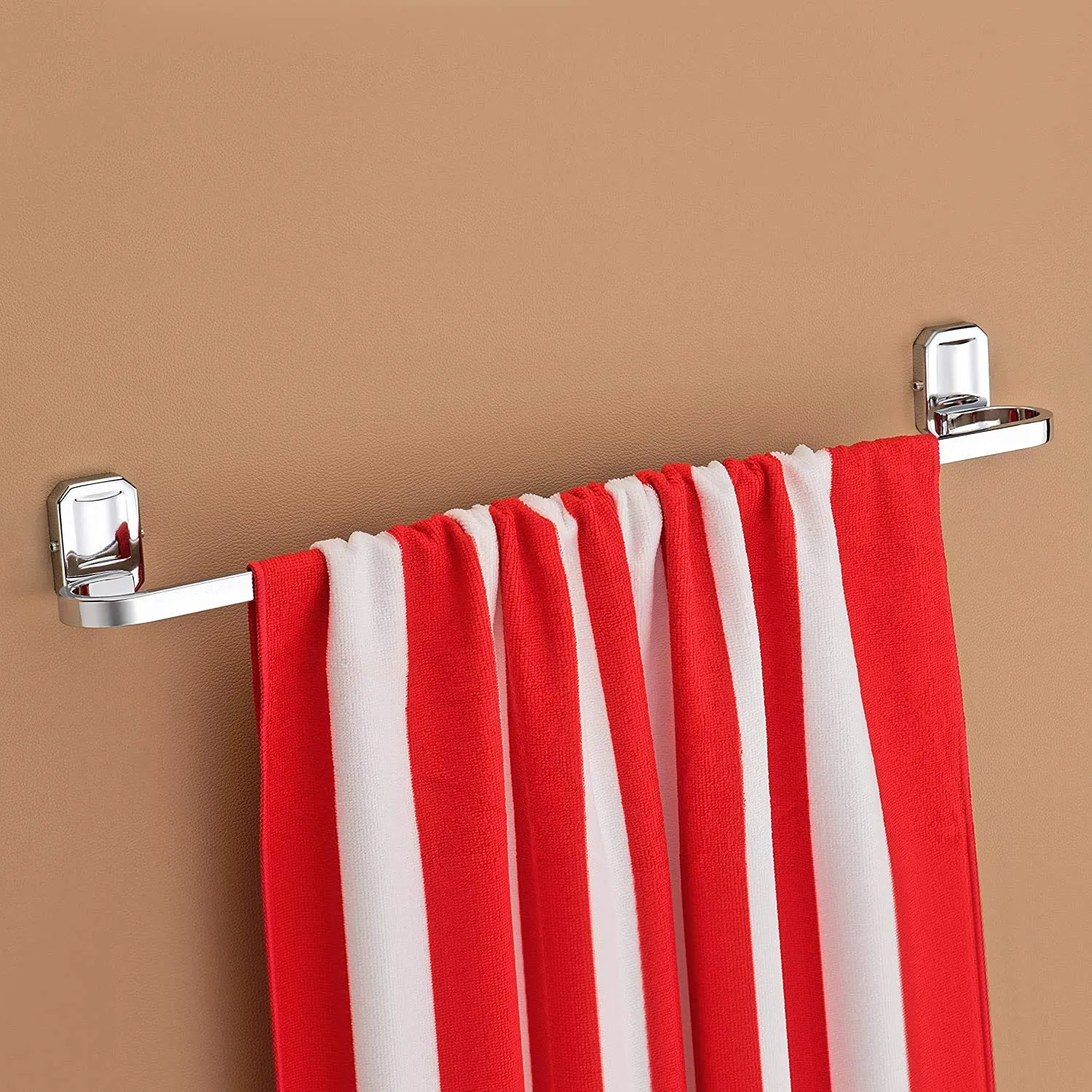 Plantex Stainless Steel 304 Grade Cute Towel Hanger for Bathroom/Towel Rod/Bar/Bathroom Accessories(24inch-Chrome) - Pack of 4