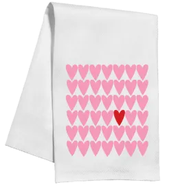 Repeating Hearts Kitchen Towel