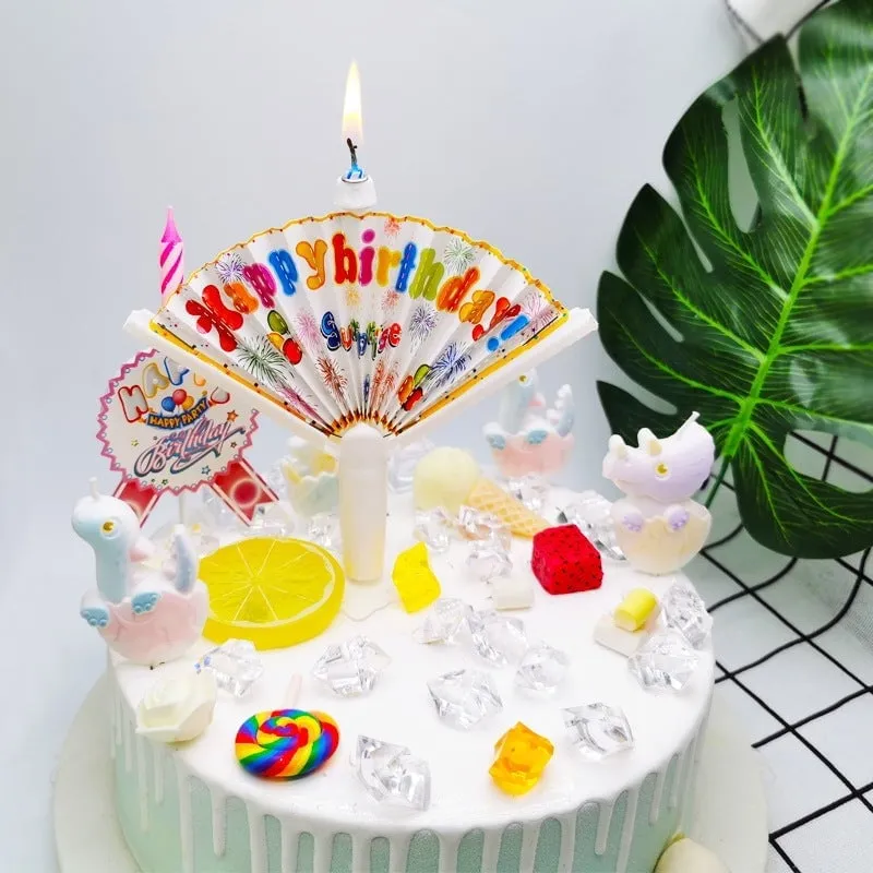  Reusable Novelty Fan Birthday CandleBUY 5 GET 3 FREE BEST GIFT FOR LOVED ONE