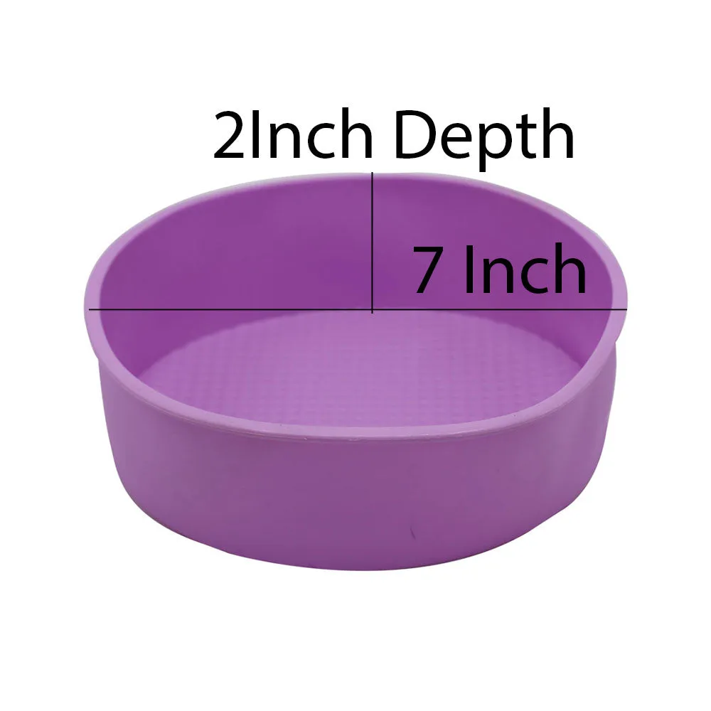 Round Shape Silicone Cake Baking Mold 7 x 7 Inch