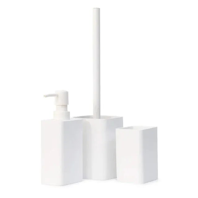 S&P Copenhagen White Toilet Brush & Holder - 9.5x36cm