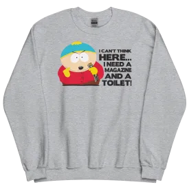 South Park Cartman Magazine and a Toilet Crewneck Sweatshirt