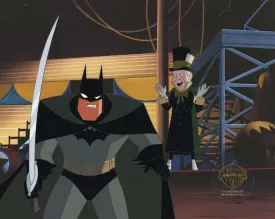 The New Batman Adventures Original Production Cel: Batman and Mad Hatter