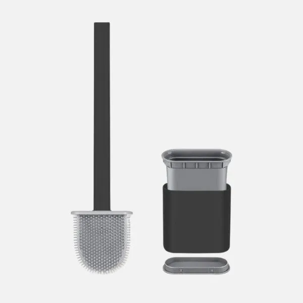 Toilet Brush, Silicone, Black