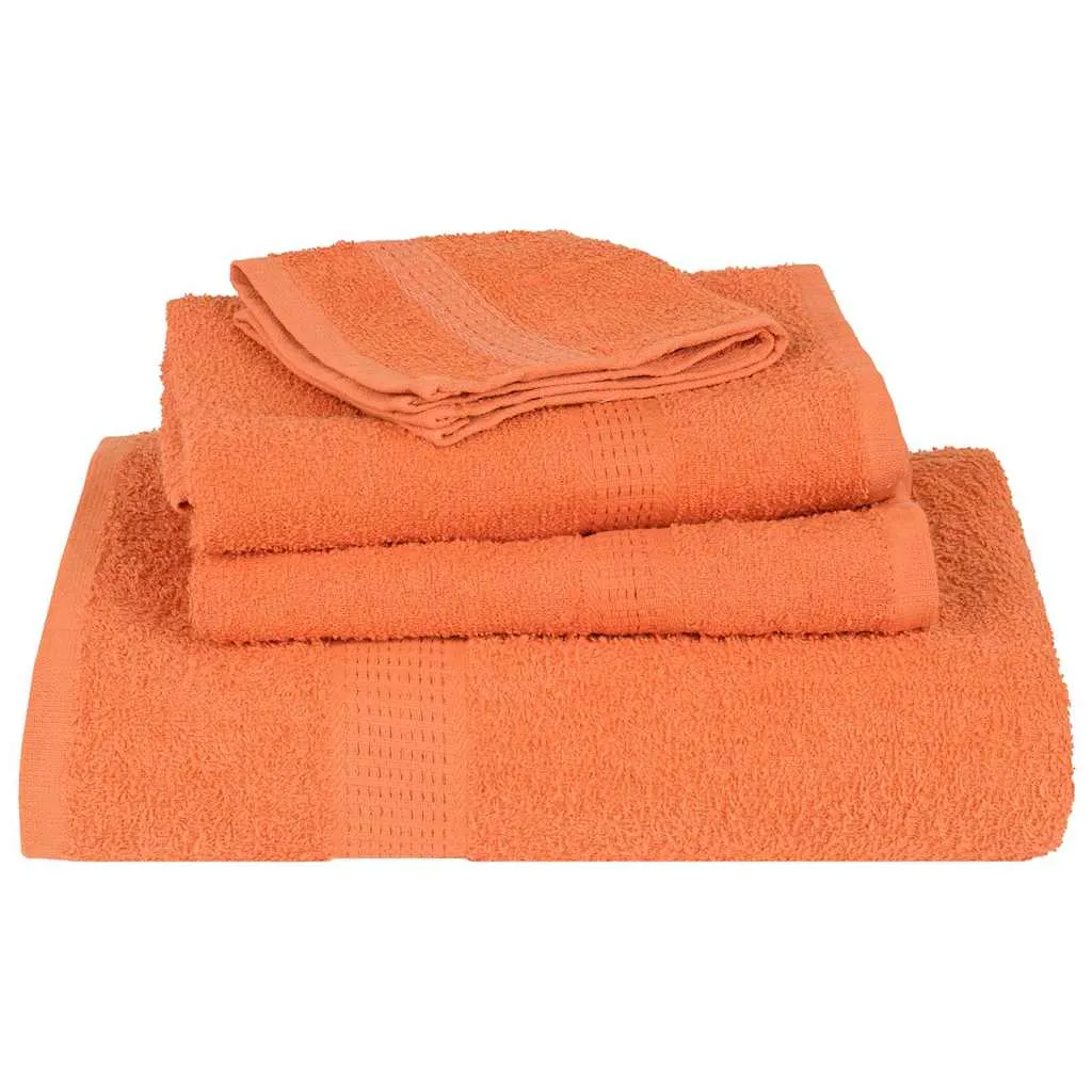 vidaXL Bath Towels 10 pcs Orange 100x150 cm 360 gsm 100% Cotton