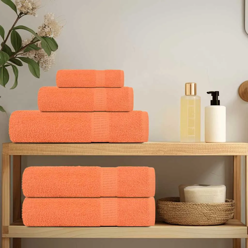 vidaXL Bath Towels 10 pcs Orange 100x150 cm 360 gsm 100% Cotton