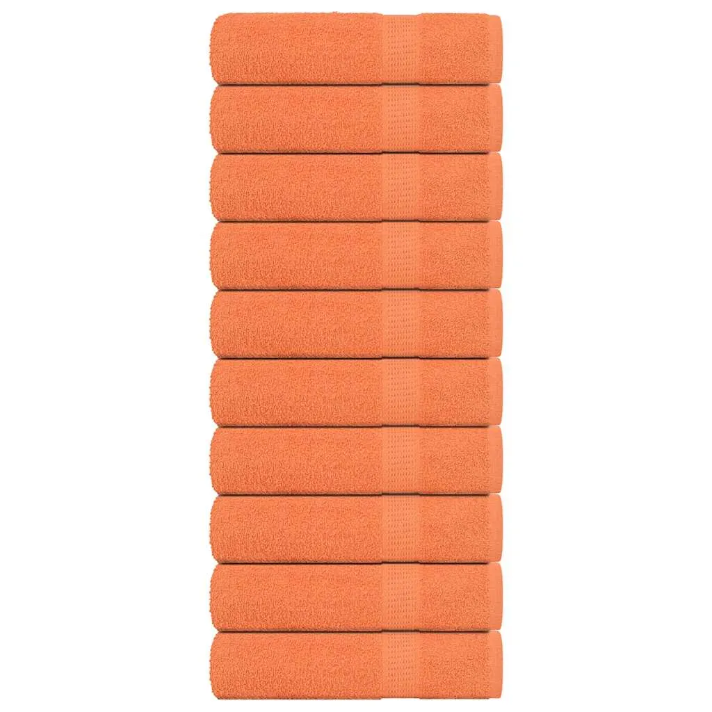 vidaXL Bath Towels 10 pcs Orange 100x150 cm 360 gsm 100% Cotton