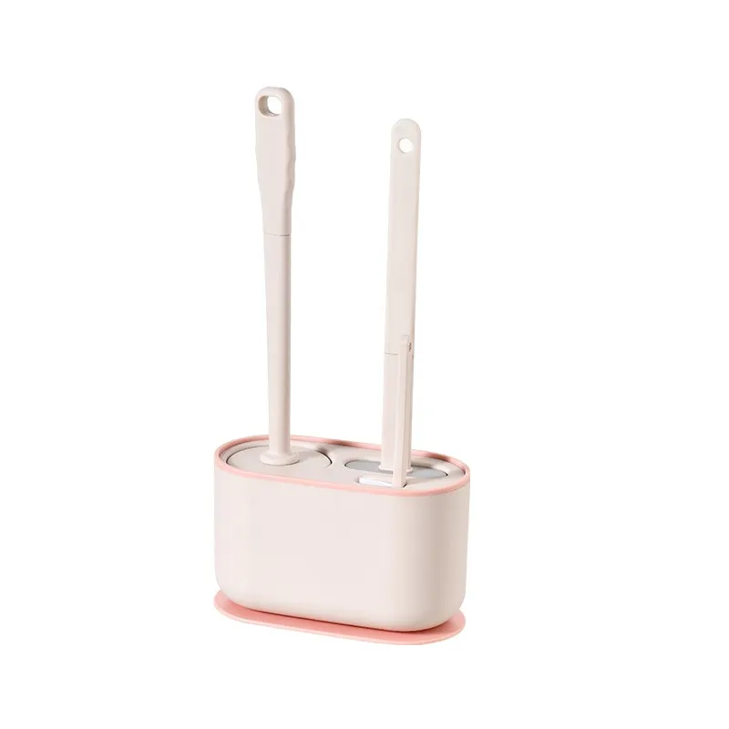 Wall-Mounted Toilet Cleaner Drainer Brush Set